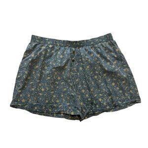 Natural Life Women’s Boxer Shorts Pull On Boho Floral Summer Size Extra Large